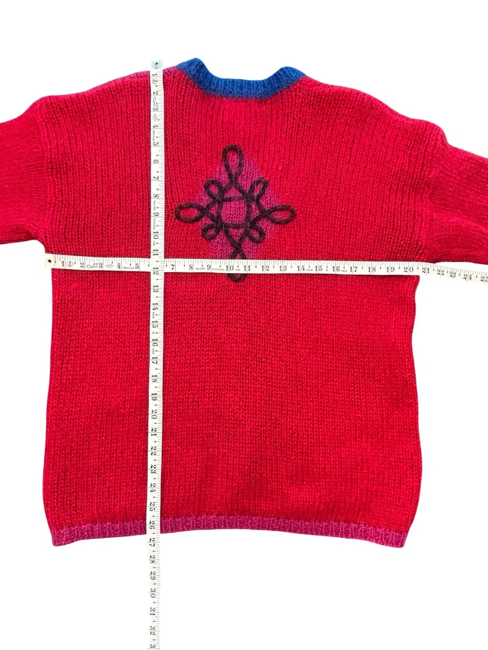 Vtg 80 90 The Limited Mohair primary color colorblock Geometric Swirl sweater S
